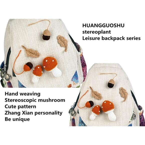 Backpack Purse for Women Rice Brown - Picture 2 of 7